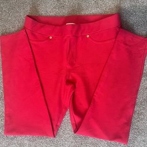 Michael Kors Red stretchy pull on dress pants…